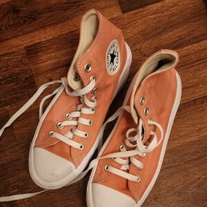 Converse Orange High-Top Sneakers